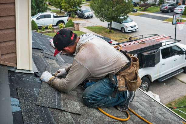 Professional Emergency Roof Repair technician working in Pingree, ID